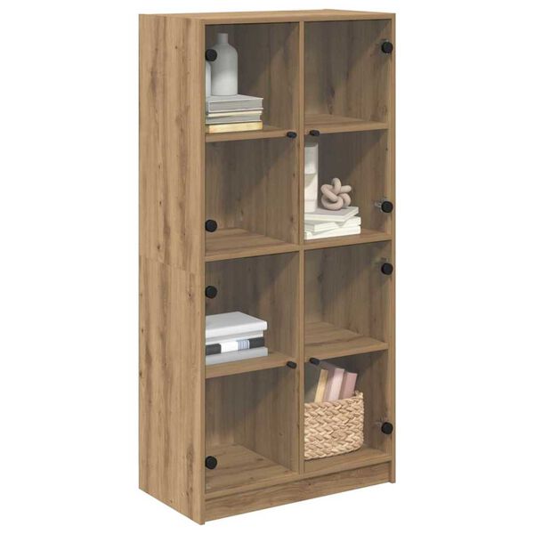 vidaXL Highboard Dąb rzemieślniczy 68 x 37 x 142 cm
