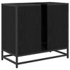 vidaXL Szafka pod umywalkę z drzwiami Czarny Dąb 65 x 33 x 60 cm