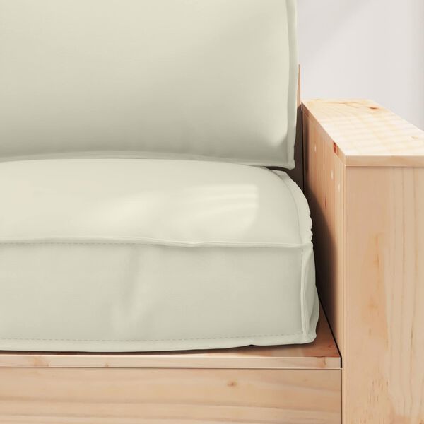 vidaXL Zestaw poduszek na paletę 2 pcs Kremowy Materiał Oxford