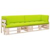 vidaXL Sofa 2-os. z palet, z poduszkami, impregnowane drewno sosnowe