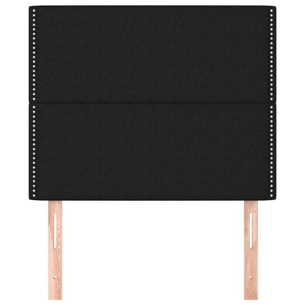 vidaXL Zagł&oacute;wek czarny 90x5x118/128 cm tkanina