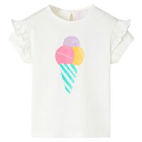 Koszulka dziecięca z krótkimi rękawami, ecru, 92