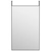 vidaXL Lustro na drzwi, czarne, 50x80 cm, szkło i aluminium
