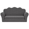 vidaXL 2-os. sofa dla dzieci, rozkładana, antracytowa, miękki plusz