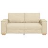 vidaXL Sofa 2-osobowa kremowa 140 cm Tkanina