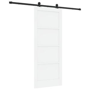 vidaXL Drzwi przesuwne ORKDAL 83 x 202 cm Lite drewno sosnowe Biały