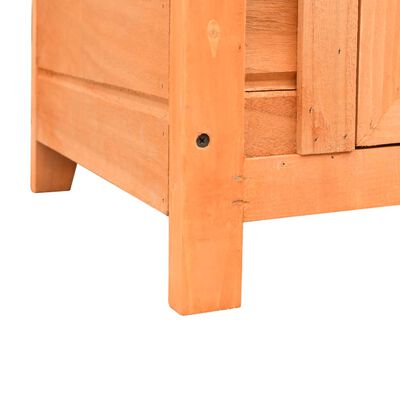 vidaXL Domek dla kota, lite drewno sosnowe i jodłowe, 50x46x43,5 cm