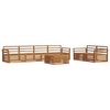 vidaXL Zestaw sof na zewnątrz 7 pcs Naturalny Lite Drewno Akacji