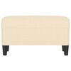 vidaXL Ławka,kremowy, 70x35x41 cm, tapicerowana tkaniną