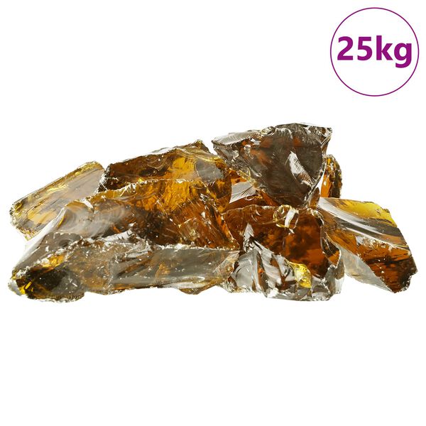 vidaXL Kamienie Ogrodowe Brązowy 12 cm Szkło