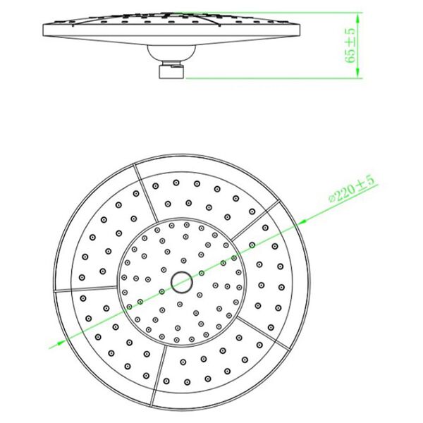 SCH&Uuml;TTE Deszczownica AUXERRE, chromowa