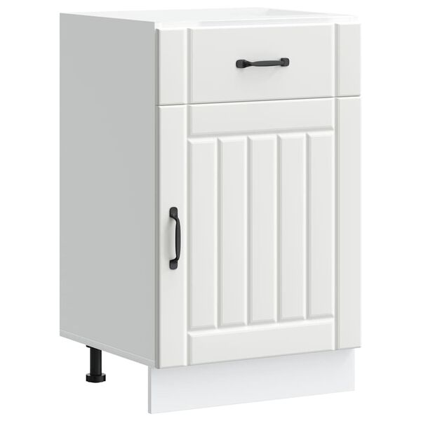 vidaXL Szafka kuchenna dolna „Lucca” z białego drewna klejonego