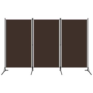 vidaXL Parawan 3-panelowy, brązowy, 260 x 180 cm