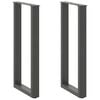 vidaXL Nogi do stołu konsolowego w kształcie litery U 2 szt. Antracyt 28x(72-73) cm Stal