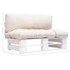 vidaXL Sofa ogrodowa z palet z piaskowymi poduszkami, sosna
