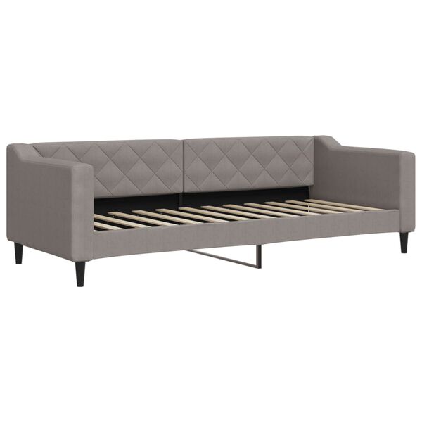 vidaXL Sofa rozsuwana z materacami, kolor taupe, 80x200 cm, tkanina