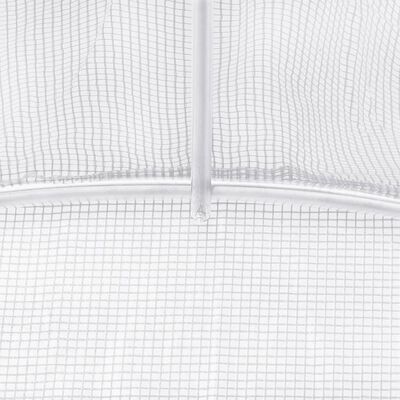 vidaXL Szklarnia ze stalową ramą, biała, 6 m², 3x2x2 m