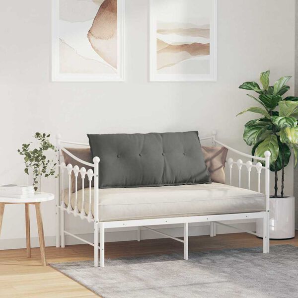 vidaXL Poduszka na plecy Ciemnoszary 100 x 50 cm Tkanina mikrofibrowa