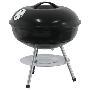 vidaXL Grill węglowy Czarny 36,5 x 36,5 x 40 cm