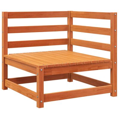 vidaXL Ogrodowa sofa 3-osobowa, woskowy brąz, lite drewno sosnowe