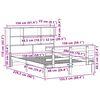 vidaXL Ł&oacute;żko z regałem, bez materaca, 150x200 cm, lite drewno sosnowe