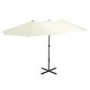 vidaXL Parasol ogrodowy na słupku aluminiowym, 460 x 270 cm, piaskowy