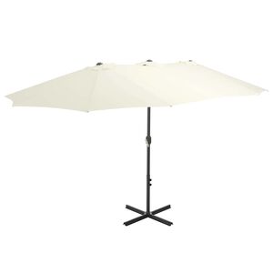 vidaXL Parasol ogrodowy na słupku aluminiowym, 460 x 270 cm, piaskowy