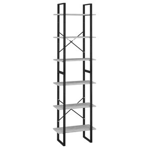 vidaXL Regał, szarość betonu, 60x30x210 cm, materiał drewnopochodny