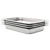 vidaXL Pojemniki gastronomiczne 4 szt., GN 1/1, 65 mm, stal nierdzewna