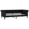 vidaXL Sofa z funkcją spania, czarna, 90x200 cm, obita sztuczną sk&oacute;rą