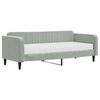 vidaXL Sofa z materacem do spania, jasnoszara, 90x200 cm, aksamit