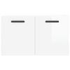 vidaXL Szafka wisząca, biała na wysoki połysk, 60x36,5x35 cm