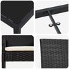 vidaXL Zestaw do jadalni w ogrodzie z poduszką 9 pcs Czarny polirattan