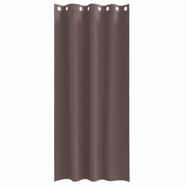 vidaXL Firany blackout z k&oacute;łkami 2 pcs Ciemny brąz 245 x 140 cm