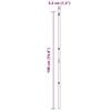 vidaXL Słupek ogrodzeniowy. 7 pcs Szary Stal