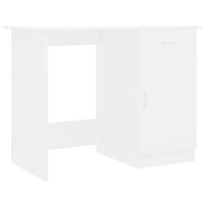 vidaXL Biurko, białe, 100x50x76 cm, materiał drewnopochodny