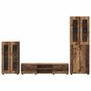 vidaXL Zestaw szafek RTV FLORIN Stare drewno Materiał drewnopochodny
