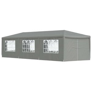 vidaXL Namiot Imprezowy 900 x 300 x 255 cm jasnoszary PE i stal