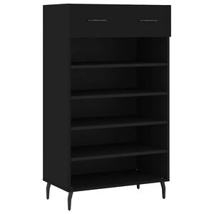 vidaXL Szafka na buty, czarna, 60x35x105 cm, materiał drewnopochodny