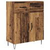 vidaXL Highboard z szufladą Stare drewno 69,5 x 34 x 180 cm