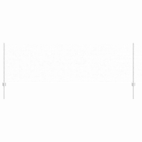 vidaXL Ogrodzenie z słupkiem Srebrny 0,8 x 50 m Stal