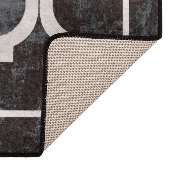 vidaXL Dywan z możliwością prania, czarno-biały, 160x230 cm