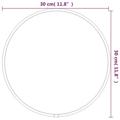 vidaXL Lustro ścienne, srebrne, Ø 30 cm, okrągłe