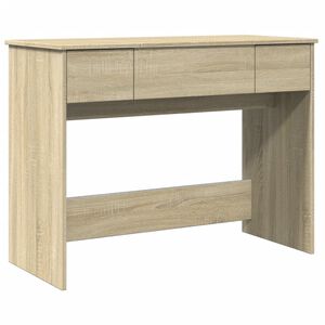 vidaXL Toaletka z lustrem, dąb, sonoma 100x45x76 cm