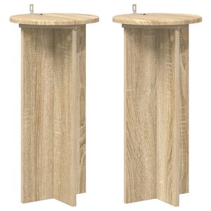 vidaXL Stojak na rośliny 2 pcs dąb Sonoma 29,5 x 29,5 x 60 cm