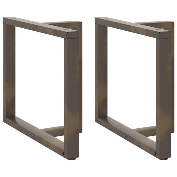 vidaXL Nogi do stołu jadalnego w kształcie litery T 2 szt. Czarne 100x35x(72-73) cm Stal