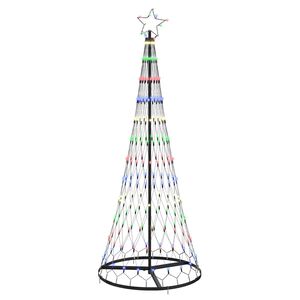 vidaXL Choinka świąteczna LED Wielokolorowe 180 cm Metal