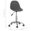 vidaXL Obrotowe krzesła stołowe, 6 szt., ciemnoszare, obite tkaniną
