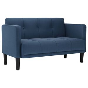 vidaXL Sofa dwuosobowa niebieska 111 cm tkanina