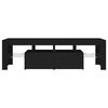 vidaXL Szafka pod TV z oświetleniem LED, czarna, 140x36,5x40 cm